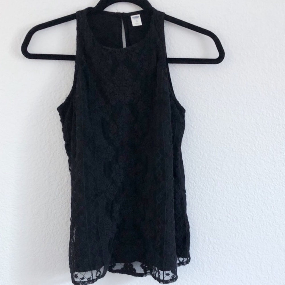 Old Navy | black laced sleeveless top